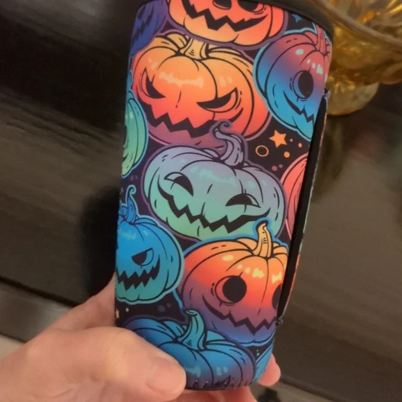 Halloween Pumpkins Tumbler Sleeve with Handle - Picture 6 of 8